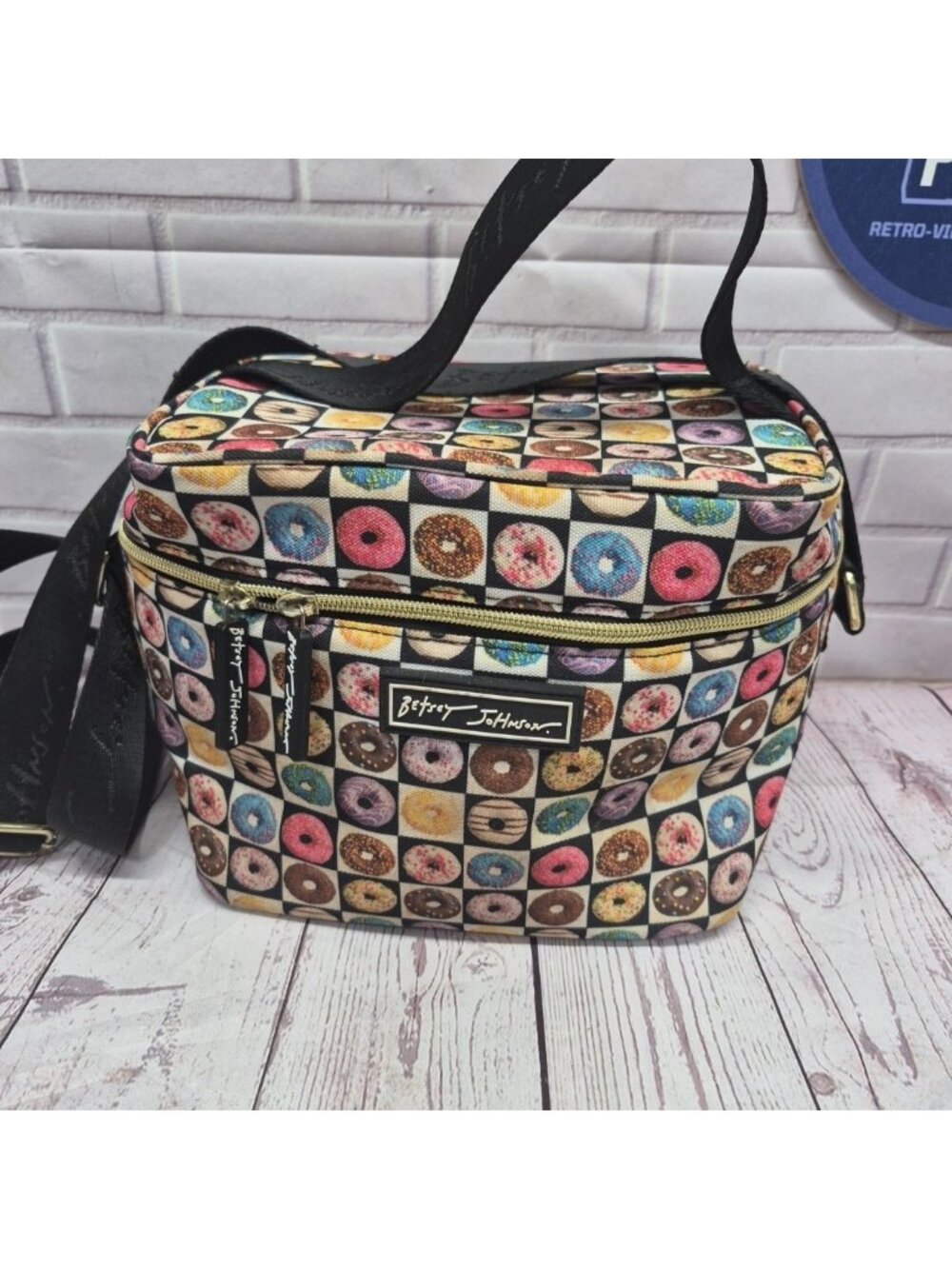 Betsey Johnson All Over Donut Graphics‎ Lunch Tote~Insulated~With Strap